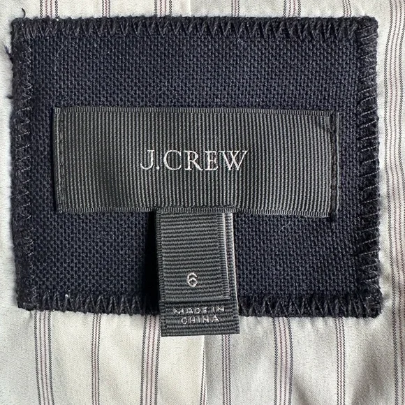 J.Crew Rhodes Women’s Black Wool Blazer Size 6 Classic Two-Button NWOT - Picture 14 of 16